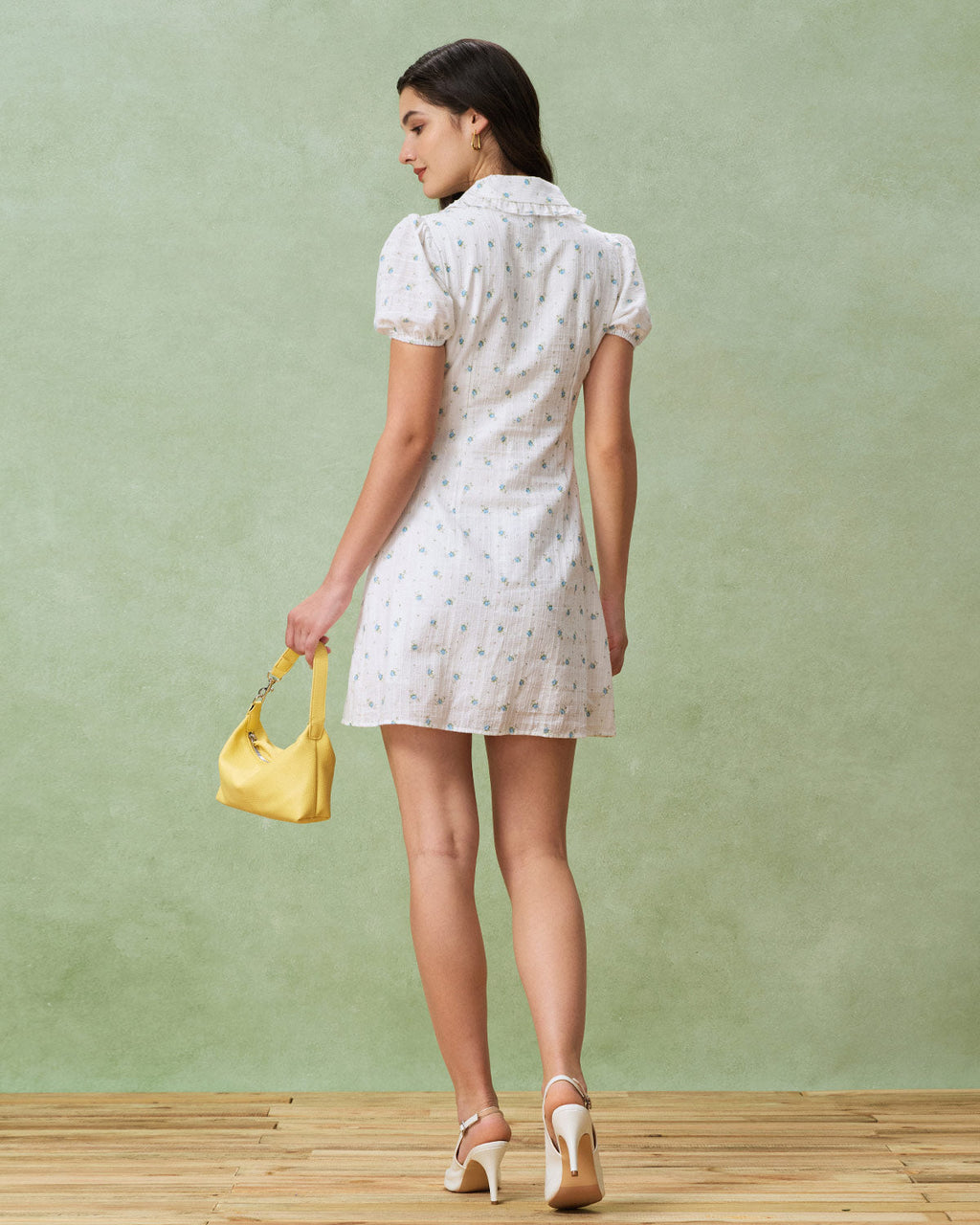 White Floral Chelsea Mini Dress